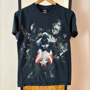 Vintage 2011 Marvel Mad Engine Avengers tee shirt Comics movie promo Y2K